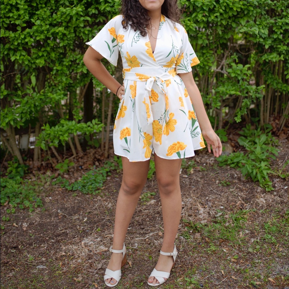 Sunset Kimono romper, cottage core